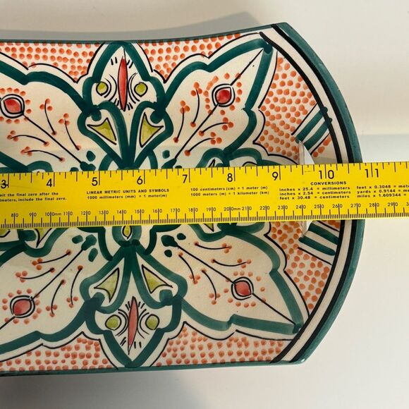 Safi Moroccan Pottery Signed Handmade Bowl Wall Decor - Picture 6 of 7